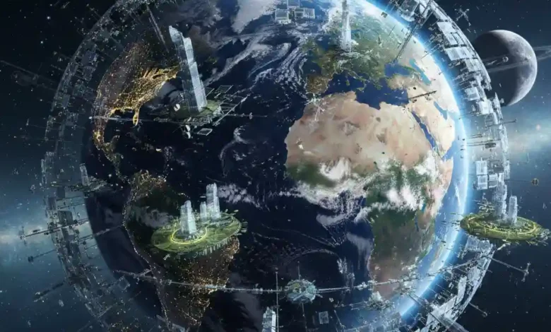 Earth Imagined as Type 1 Civlilzation